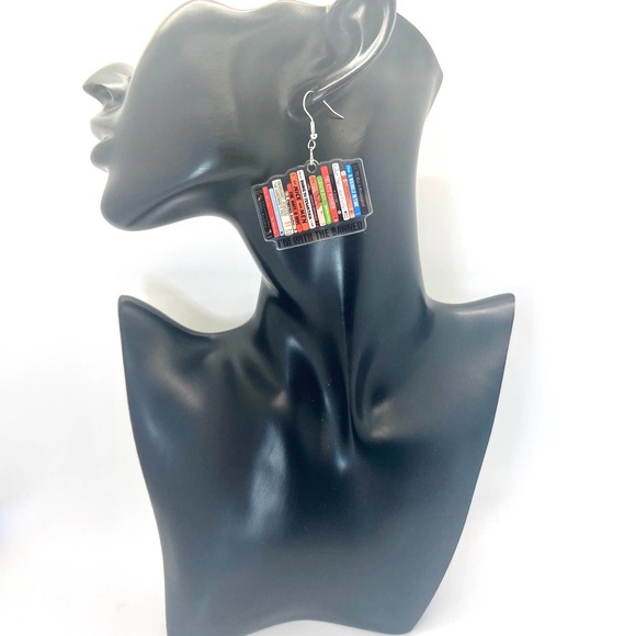 Banned Book Earrings - Librarian Earrings - Teacher Earrings - Book Worm Earring - Picture 7 of 9